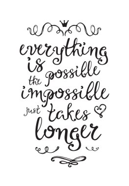 Çizilmiş yazı poster. 