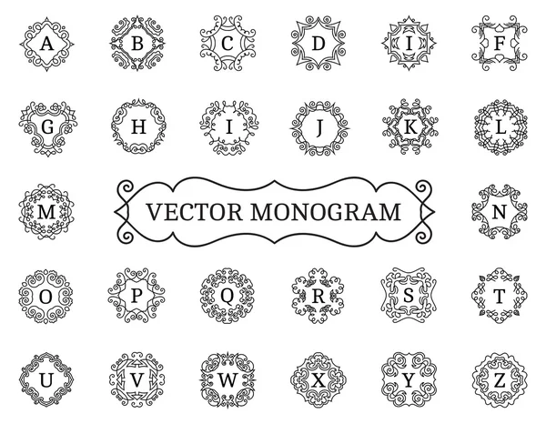 Elegant vector monogram collection — Stock Vector