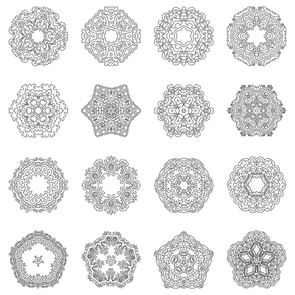 Colecția mandală vectorială . — Vector de stoc