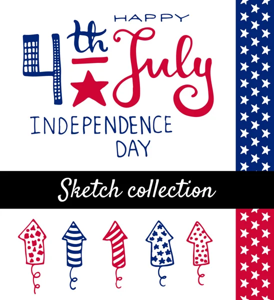 Independence day set — Stock Vector