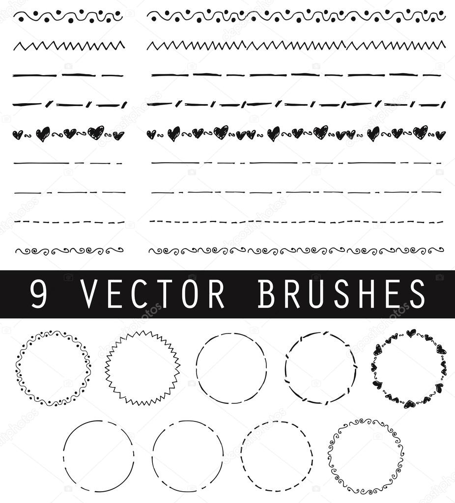 Collection of vector brushes