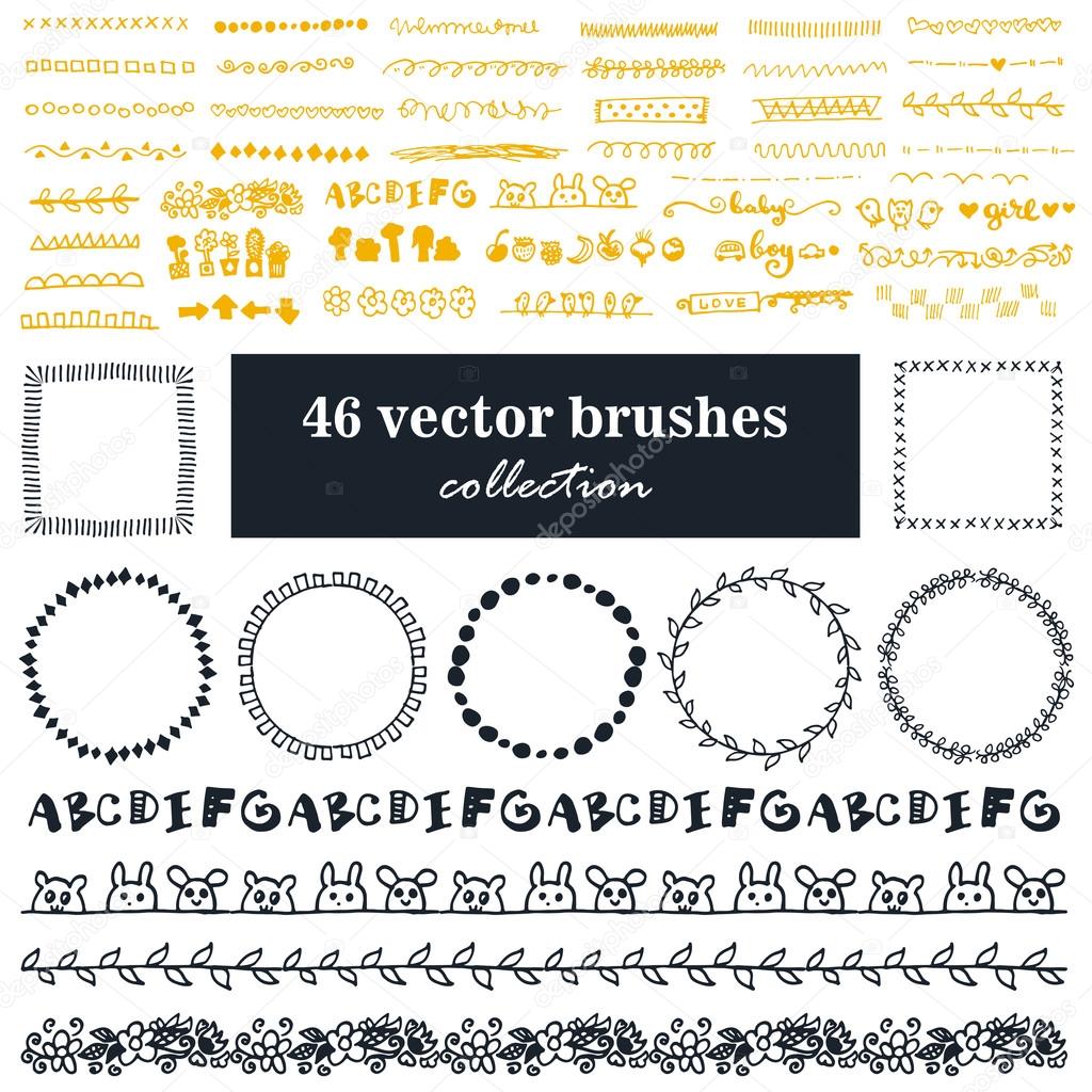 Collection of vector brushes