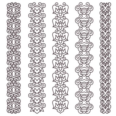 Vintage sınırları seti