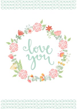 vintage romantik kartı