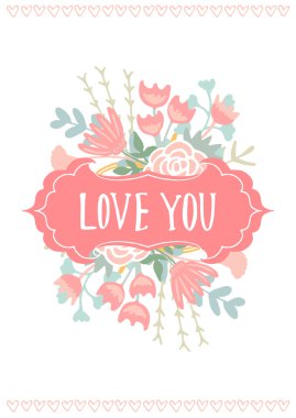 vintage romantik kartı