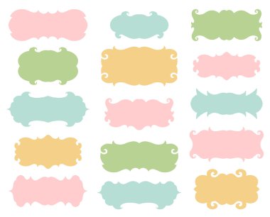 Vintage elle çizilmiş çerçeve kümesi