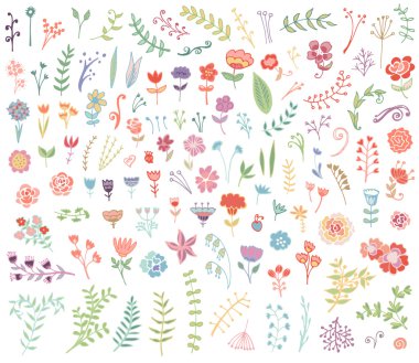 Çiçekli el yapımı vintage set