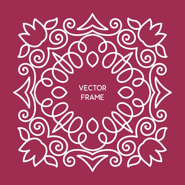 Vintage cornice floreale — Vettoriale Stock