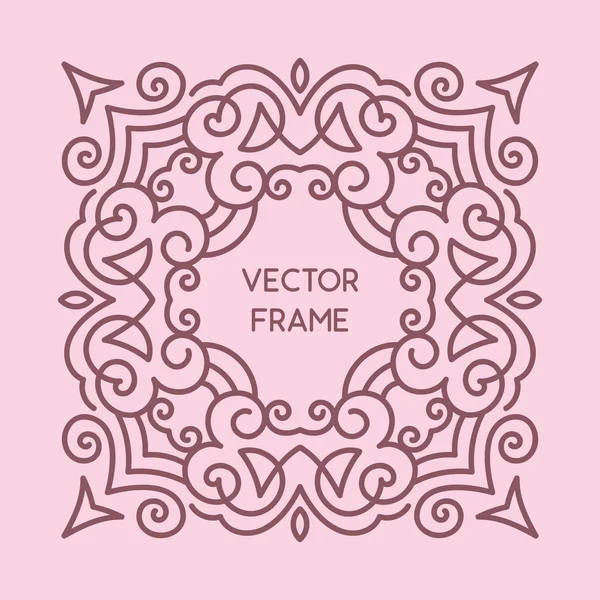 Marco floral vintage — Vector de stock