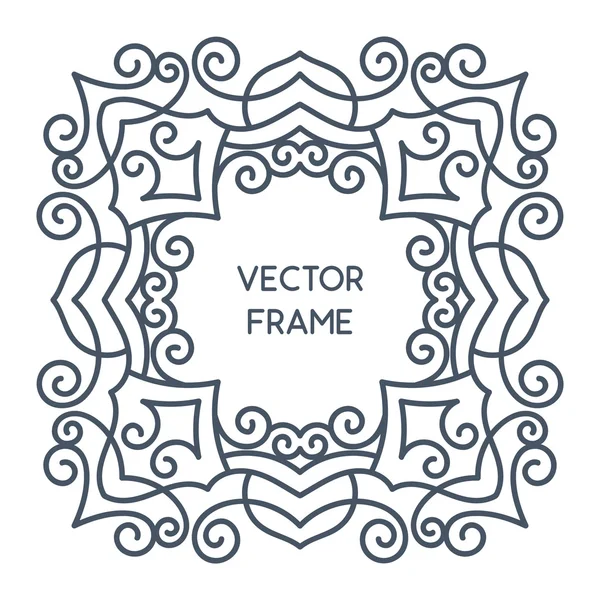 Marco floral vintage — Vector de stock