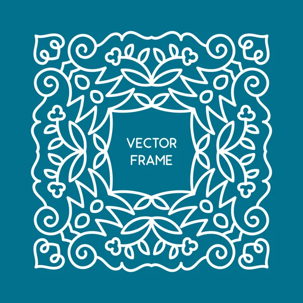 Vintage virágos keret — Stock Vector