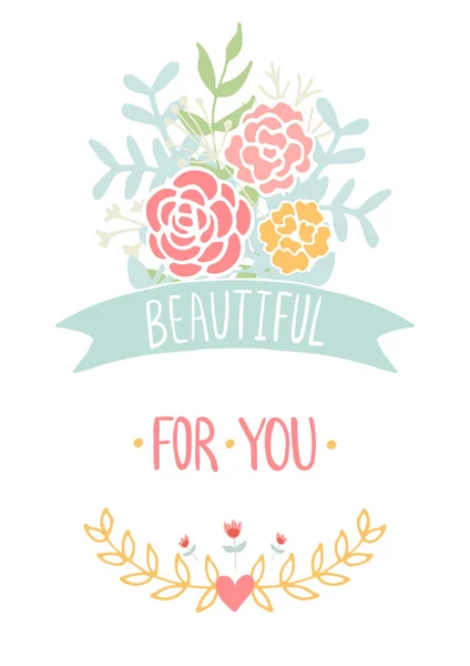 Romantic vintage card — Stock Vector