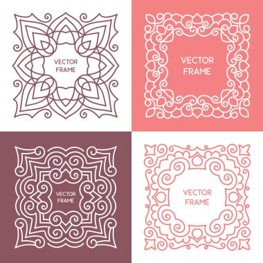 Klasik çiçek çerçevesi koleksiyonu