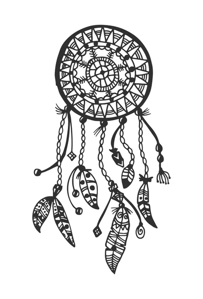 Tribal vector dream catcher with feathers Vector Graphics