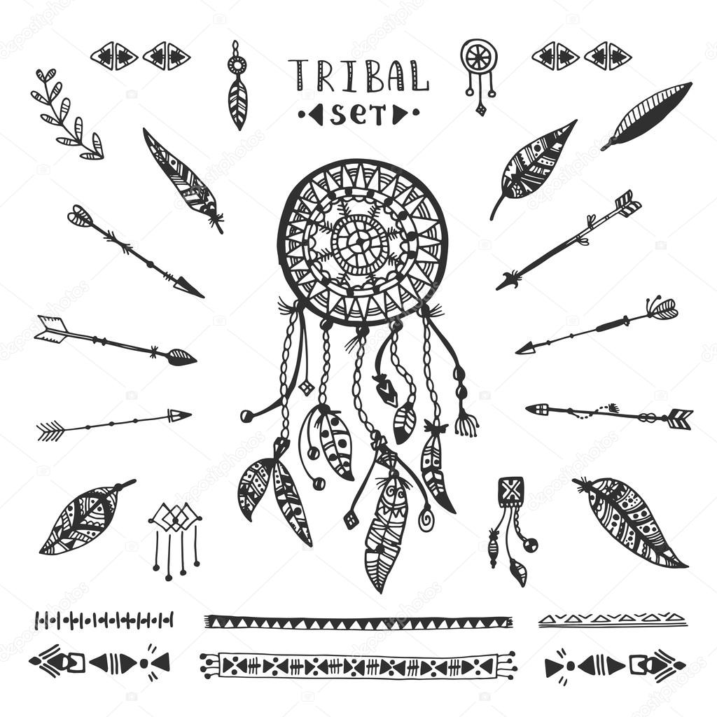 Tribal vector elements collection