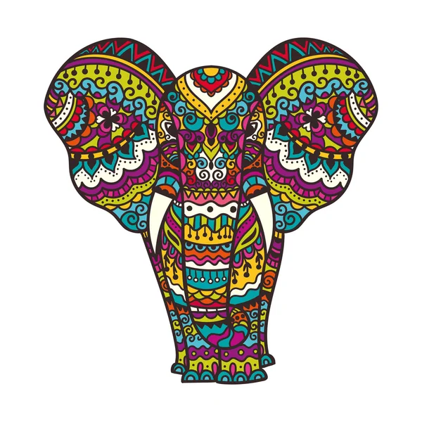 Decoratieve olifant illustratie — Stockvector