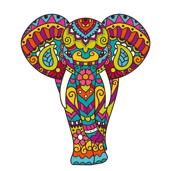 Ilustrasi Gajah Dekoratif - Stok Vektor