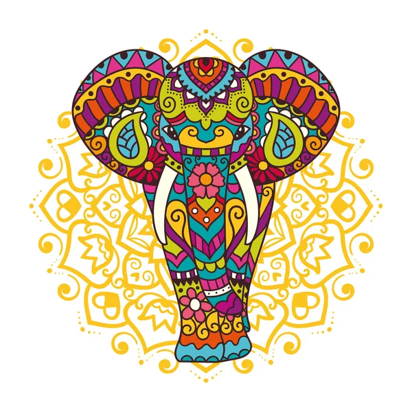 Ilustração elefante decorativo — Vetor de Stock