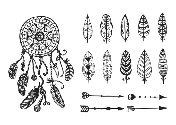 Colección de elementos vectoriales tribales — Archivo Imágenes Vectoriales