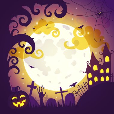 Cadılar Bayramı sanat illüstrasyon.