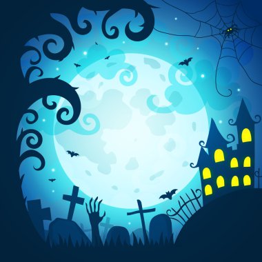 Cadılar Bayramı sanat illüstrasyon.