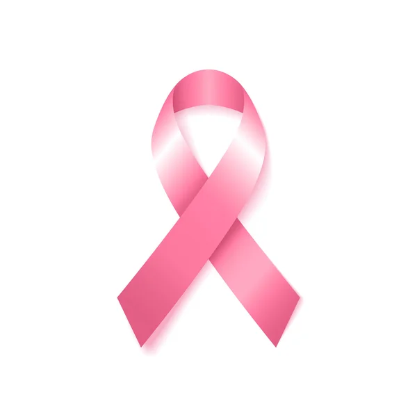 Sensibilización sobre el cáncer de mama Cinta rosa — Archivo Imágenes Vectoriales