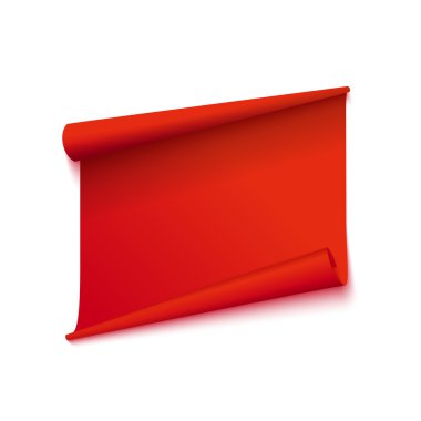 İzole kırmızı etiket.