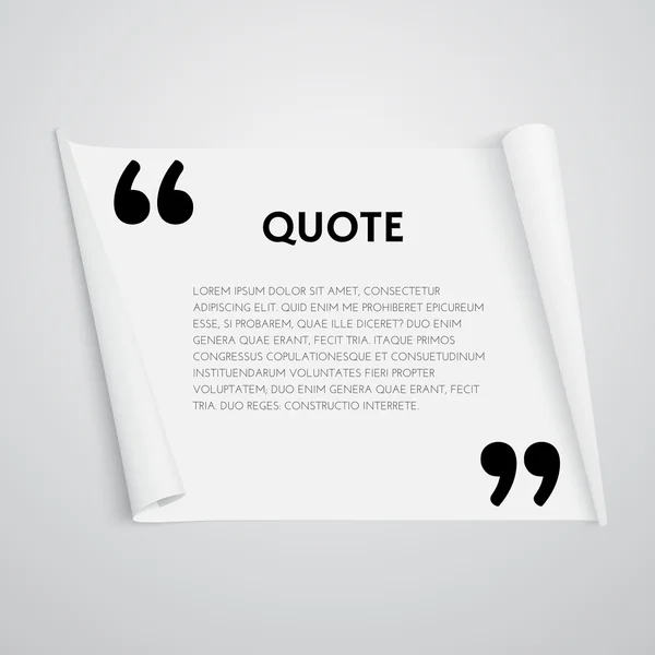 Quote text bubble — Stock Vector