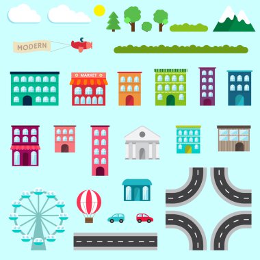 Şehir infographics tasarım