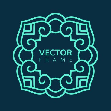 Vektör monogram çizim