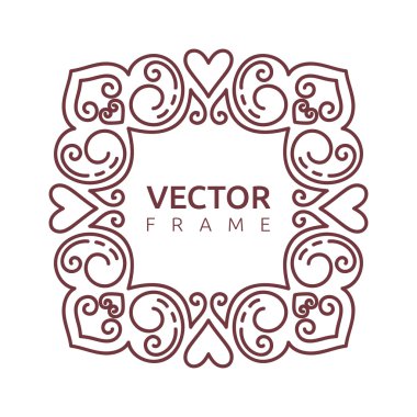 Vektör monogram çizim