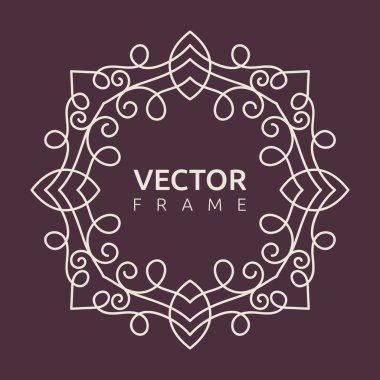 Vektör monogram çizim