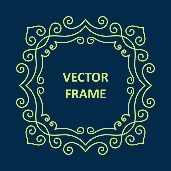 Винтажный фрейм для текста
