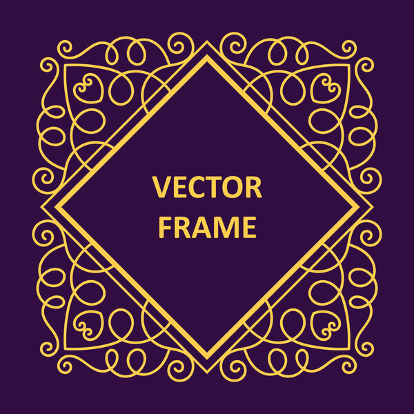 Винтажный фрейм для текста
