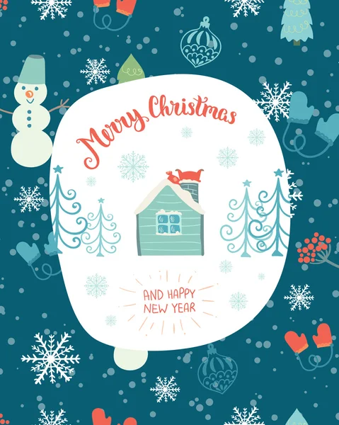 Christmas decoration card — Stock Vector