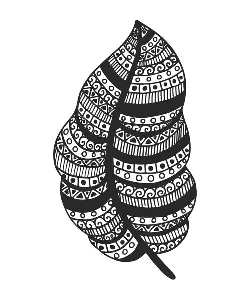 Pluma vectorial tribal — Vector de stock