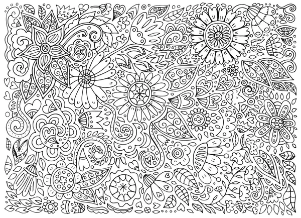 çiçek doodle desen
