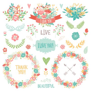 Düğün vintage öğeler koleksiyonu