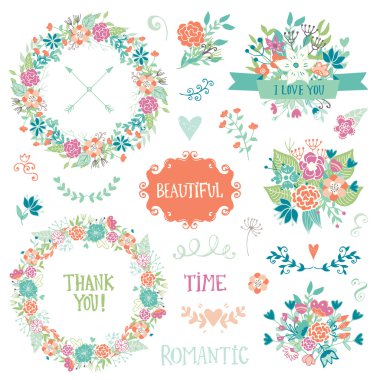 Düğün vintage öğeler koleksiyonu