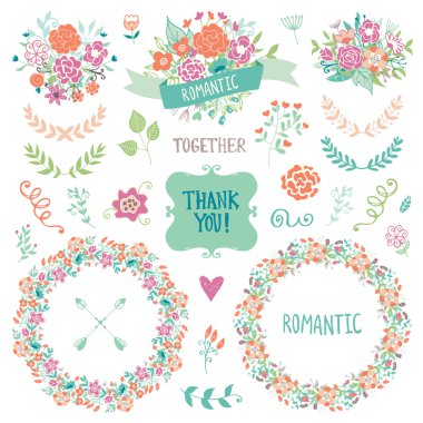 Düğün vintage öğeler koleksiyonu