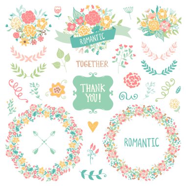 Düğün vintage öğeler koleksiyonu