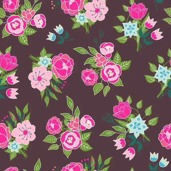 Nahtlose florale Muster Vektor Hintergrund — Stockvektor