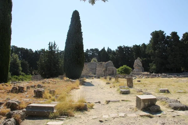 Ruine Théâtre Grec Dans Ville Kos Île Koc Grèce — Photo