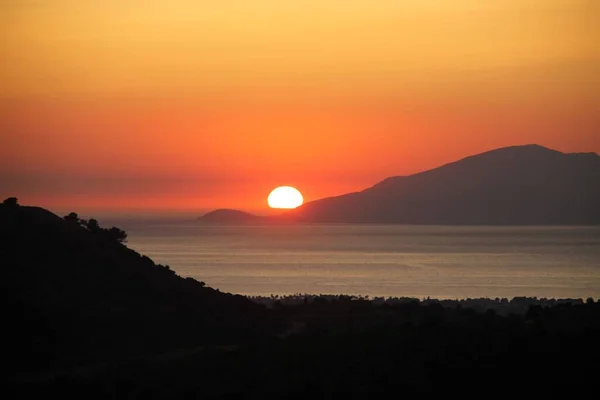Yunanistan Kos Adası Üzerinde Gün Batımı — Stok fotoğraf