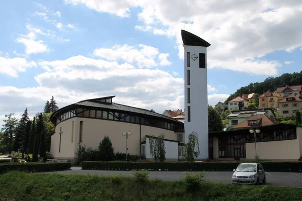 Igreja Moderna Luhaovice — Fotografia de Stock