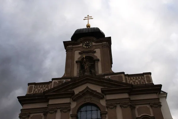 Eglise Contre Ciel Automne Prague — Photo