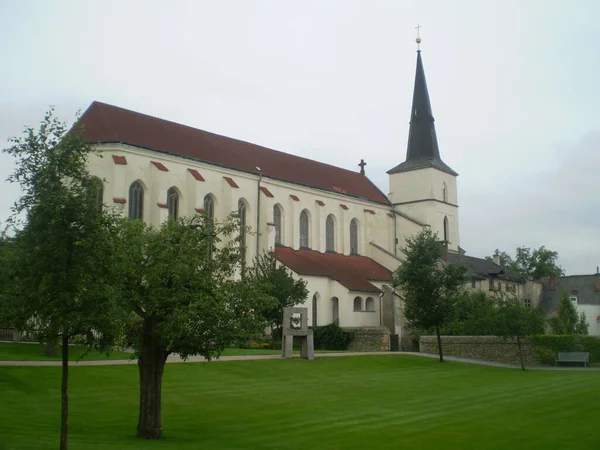 Uma Igreja Litomysl República Checa — Fotografia de Stock