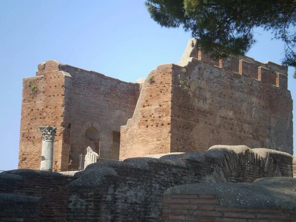 Ruïnes Van Een Oude Stad Ostia Antica Italië — Stockfoto