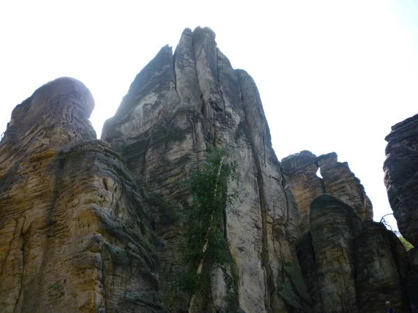 Çek Cumhuriyeti 'nde Bohem Cenneti' nde bir kaya.