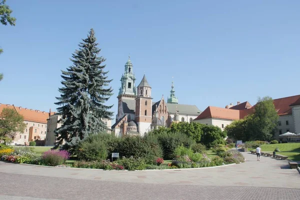 Innergård Wawel Slott Krakow Poland — Stockfoto